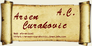Arsen Curaković vizit kartica